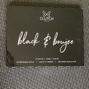 Black & Boujee Stiletto Reusable Nails